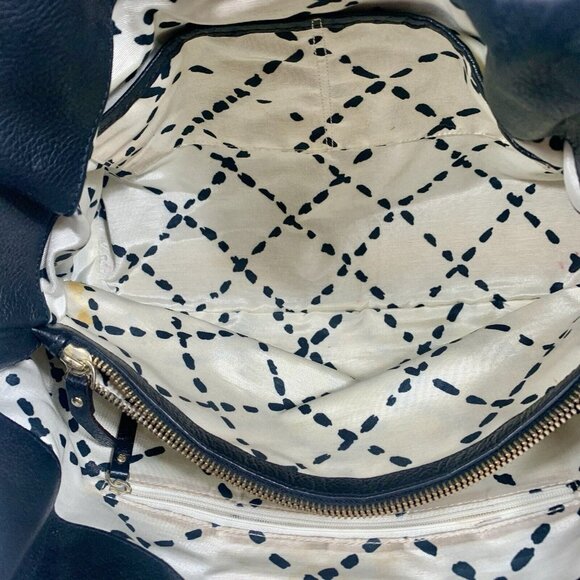 VTG Kate Spade Turn Lock Pebbled Black Satchel Leather Shoulder Bag Purse FLAW - Picture 7 of 12